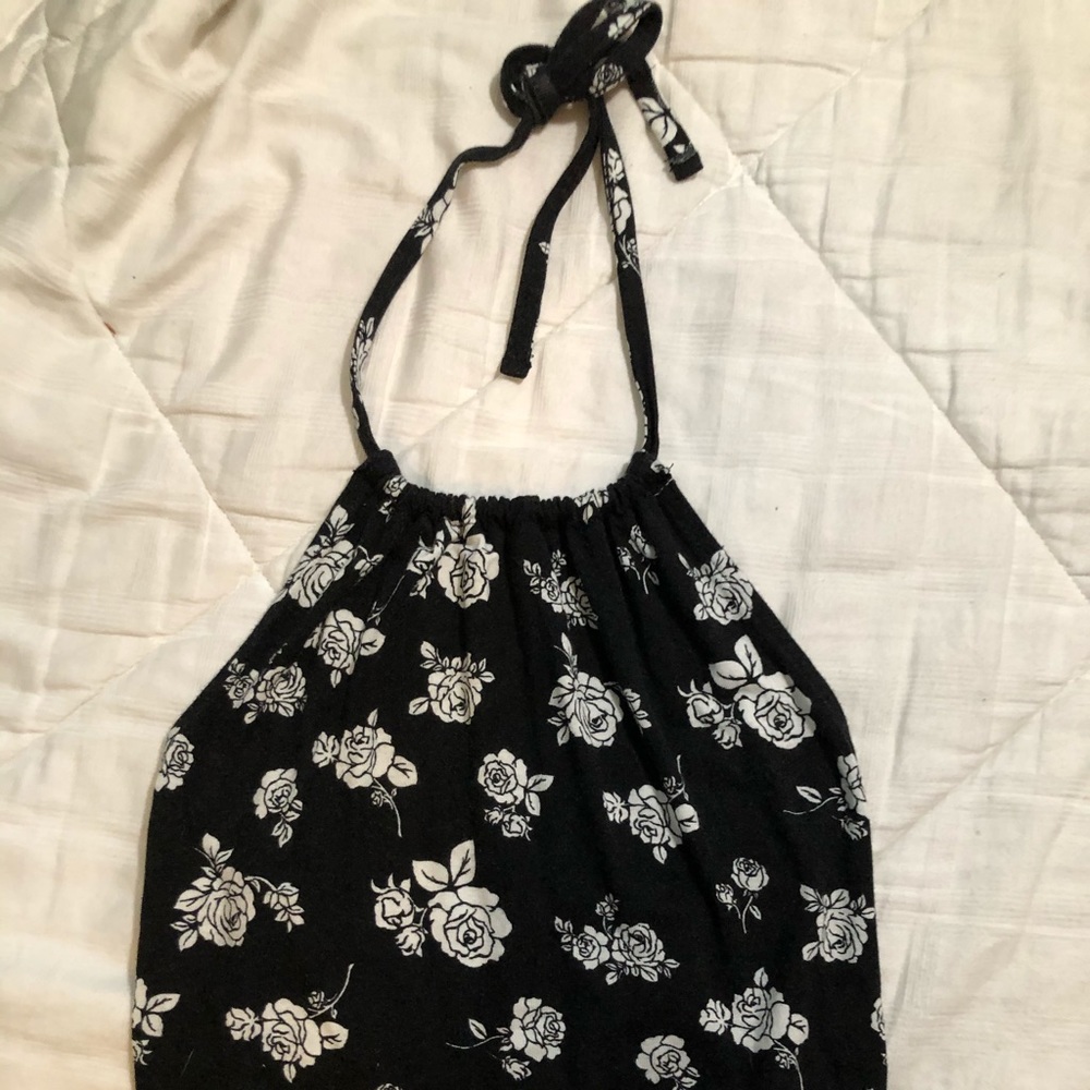 Floral print halter top